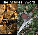Handmade Achilles Sword.  Influenced from the movie Achilles. Picture - Link to more pictures, prices,and detailed descriptions