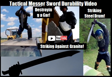 Tactical Messer Sword Durability Video Link Pictures