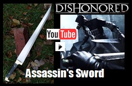 Assassin's sword Influenced from the Game Dishonored, youtube video link picture